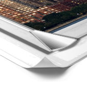 New York Skyline View Fake Window with Blinds Poster (Ecke)