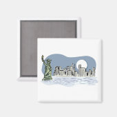 New York Skyline von Moonlight Magnet (Vorderseite/Rückseite)