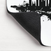 New York Skyline Watercolor Black and White Mousepad (Ecke)