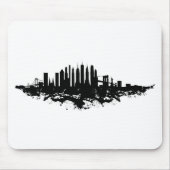 New York Skyline Watercolor Black and White Mousepad (Vorne)