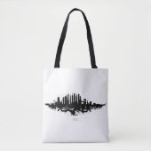 New York Skyline Watercolor Black and White Tasche (Vorderseite)