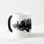 New York Skyline Watercolor Black and White Verwandlungstasse (Vorderseite Links)