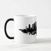 New York Skyline Watercolor Black and White Verwandlungstasse (Links)
