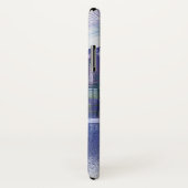 New York Skyline - Watercolor Blue Case-Mate iPhone Hülle (Hinten/Rechts)