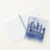 New York Skyline - Watercolor Blue Notizblock (Innenseite)