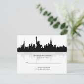 New York Skyline Wedding RSVP (Stehend Vorderseite)