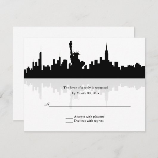 New York Skyline Wedding RSVP (Vorne/Hinten)