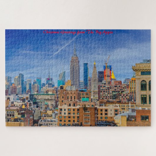 New York Skyline.Weihnachtsgrüße Puzzle (Horizontal)