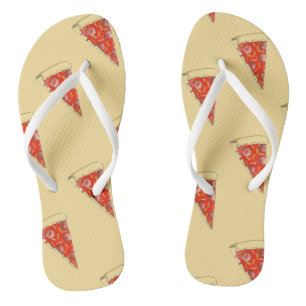 New York Slice NYC Pepperoni Pizza Print Feinschme Badesandalen