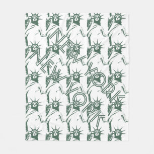 New York Souvenir Blanket Statue of Liberty Decor Fleecedecke