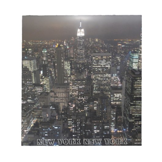 New York Souvenir Notepad Empire State Notepad Notizblock (Vorderseite)