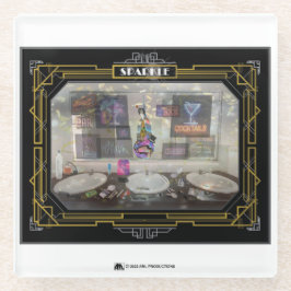 NEW YORK SPARKLE BILD 13 RAHMEN 6 WEISS GLASUNTERSETZER