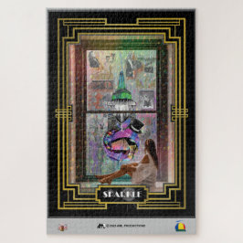 NEW YORK SPARKLE BILD 8 RAHMEN 2 WEISS PUZZLE
