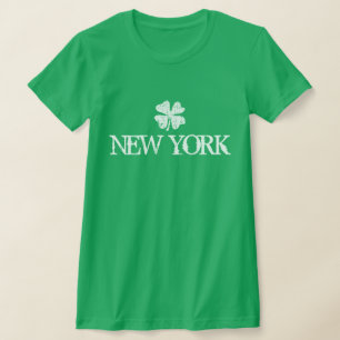 New York St Patricks Day Shirt mit Kleeblatt-Logo