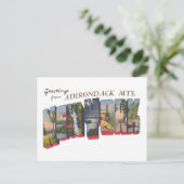 New York Staat Adirondack Mts Postkarte (Stehend Vorderseite)