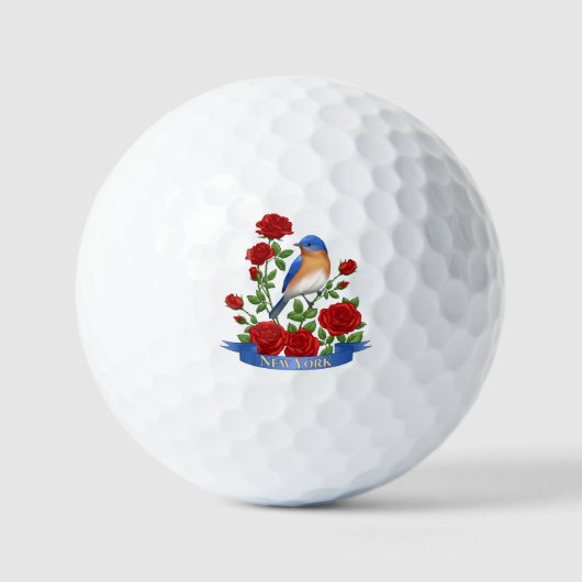New York Staat Bird und Blume Golf Balls Golfball (Vorderseite)