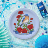 New York Staat Bird und Blume Pappteller (Party)
