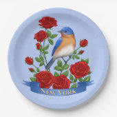 New York Staat Bird und Blume Pappteller (Vorderseite)
