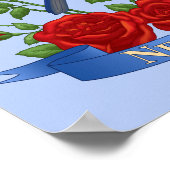 New York Staat Bird und Blume Poster (Ecke)