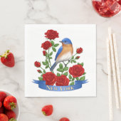 New York Staat Bird und Blume Serviette (Beispiel)