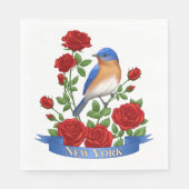 New York Staat Bird und Blume Serviette (Vorderseite)