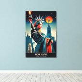 New York: Staat der natürlichen Schönheit Leinwanddruck (Insitu (Holzboden))