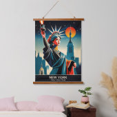 New York: Staat der natürlichen Schönheit Wandteppich Mit Holzrahmen (Schlafzimmer)