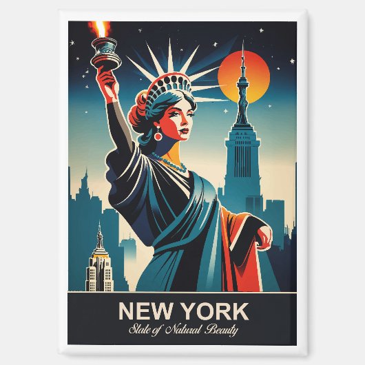 New York: Staat des Natural Beauty Magnet (Vorderseite)