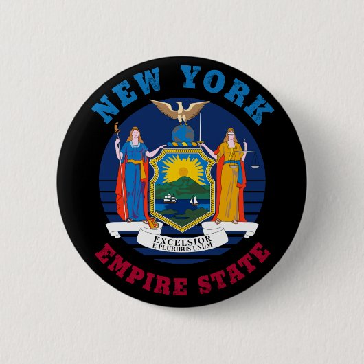 NEW YORK STAAT FLAG BUTTON (Vorderseite)