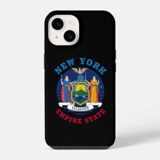 NEW YORK STAAT FLAG iPhone HÜLLE (Rückseite)