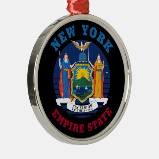NEW YORK STAAT FLAG ORNAMENT AUS METALL (Rechts)