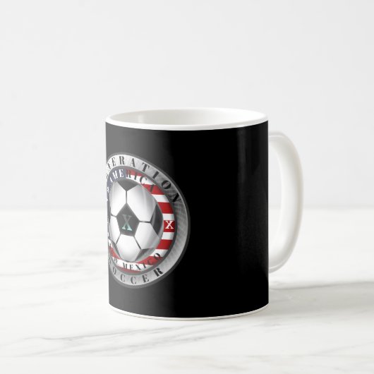 New York Staat Generation X American Soccer Kaffeetasse (VorderseiteRechts)