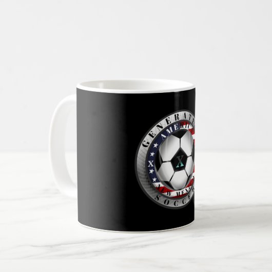 New York Staat Generation X American Soccer Kaffeetasse (Vorderseite Links)