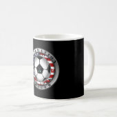 New York Staat Generation X American Soccer Kaffeetasse (VorderseiteRechts)