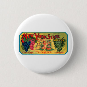 New York Staat Grapes Button