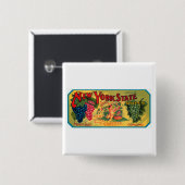 New York Staat Grapes Button (Vorne & Hinten)