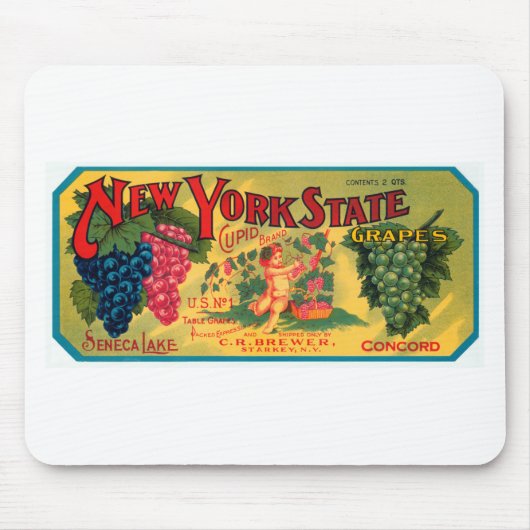 New York Staat Grapes Mousepad (Vorne)
