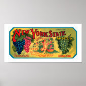 New York Staat Grapes Poster (Vorne)