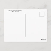 New York Staat Hauptstadt Gebäude Postkarte (Rückseite)
