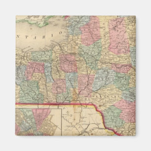 New York Staat Map von Mitchell Magnet