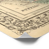 New York Staat Map von Mitchell Poster (Ecke)