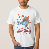 New York Staat Travel Poster T-Shirt (Vorderseite)