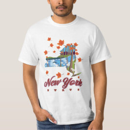 New York Staat Travel Poster T-Shirt