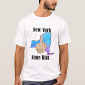 New York Staat Vogel T - Shirt Mittelfinger (Vorderseite)