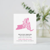 NEW YORK STAAT Wir haben neue Adresse Neue Zuhause Postkarte (Stehend Vorderseite)