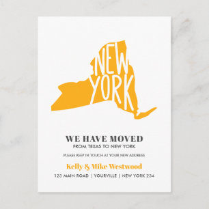NEW YORK STAAT Wir haben neue Adresse Neue Zuhause Postkarte