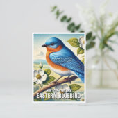 New York Staaten Bird Eastern Bluebird Postkarte (Stehend Vorderseite)