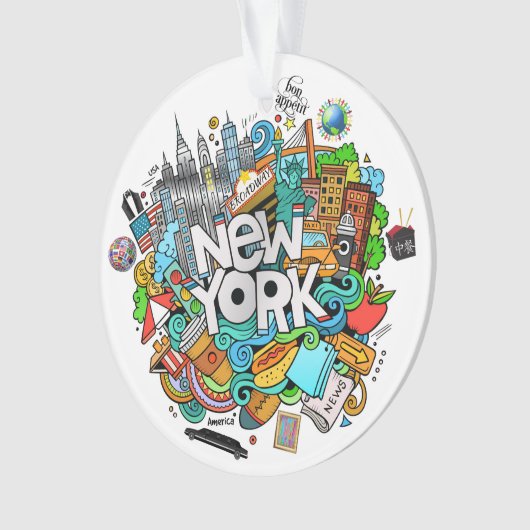 NEW YORK Stadt 2 Ornament (Vorderseite)
