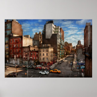New York - Stadt - Die Ecke 10. Ave & W 18. Poster