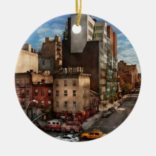 New York - Stadt - Die Ecke 10th Ave & W 18th Keramik Ornament